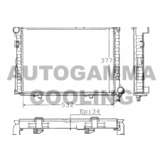 100546 AUTOGAMMA Радиатор, охлаждение двигателя