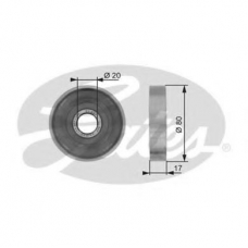 T36011 GATES Паразитный / ведущий ролик, поликлиновой ремень