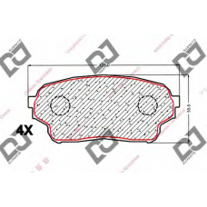 BP1849 DJ PARTS Комплект тормозных колодок, дисковый тормоз