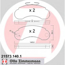 21573.140.1 ZIMMERMANN Комплект тормозных колодок, дисковый тормоз