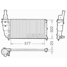 DRM09096 DENSO Радиатор, охлаждение двигателя