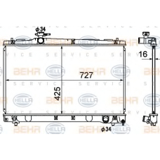 8MK 376 790-171 HELLA Радиатор, охлаждение двигателя