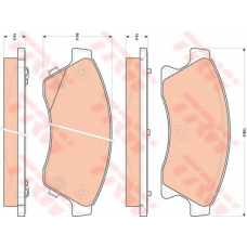 GDB1843 TRW Комплект тормозных колодок, дисковый тормоз