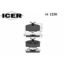 181250 ICER Комплект тормозных колодок, дисковый тормоз