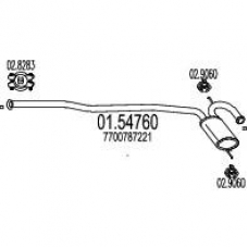 01.54760 MTS Средний глушитель выхлопных газов