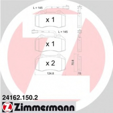 24162.150.2 ZIMMERMANN Комплект тормозных колодок, дисковый тормоз