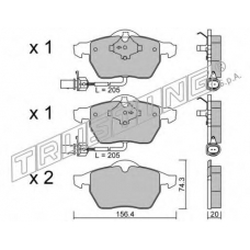323.0 TRUSTING Комплект тормозных колодок, дисковый тормоз