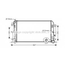 VWA2271 AVA Радиатор, охлаждение двигателя