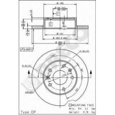 BS 7586 BRECO Тормозной диск