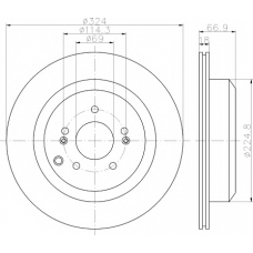 MDC2387 MINTEX Тормозной диск