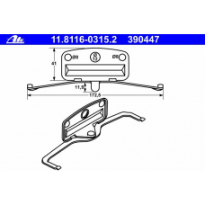 11.8116-0315.2 ATE Пружина, тормозной суппорт
