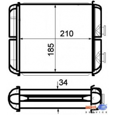 8FH 351 315-341 HELLA Теплообменник, отопление салона