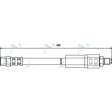 HOS3173 APEC Тормозной шланг