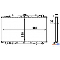 8MK 376 718-471 HELLA Радиатор, охлаждение двигателя