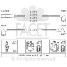 4.9798 FACET Комплект проводов зажигания
