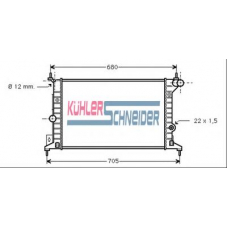 0608101 KUHLER SCHNEIDER Радиатор, охлаждение двигател