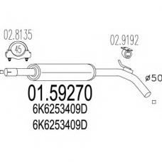 01.59270 MTS Средний глушитель выхлопных газов