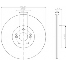 8DD 355 109-351 HELLA PAGID Тормозной диск