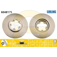 6048175 GIRLING Тормозной диск