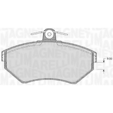 363916060145 MAGNETI MARELLI Комплект тормозных колодок, дисковый тормоз