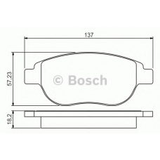 0 986 495 225 BOSCH Комплект тормозных колодок, дисковый тормоз