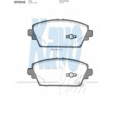 BP-2036 KAVO PARTS Комплект тормозных колодок, дисковый тормоз