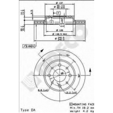 BS 8441 BRECO Тормозной диск