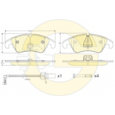 6117681 GIRLING Комплект тормозных колодок, дисковый тормоз