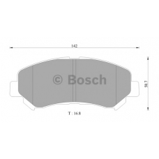 0 986 AB2 375 BOSCH Комплект тормозных колодок, дисковый тормоз