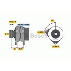 0 986 080 530 BOSCH Генератор