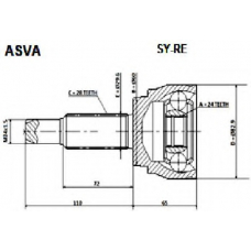 SY-RE ASVA Шарнирный комплект, приводной вал