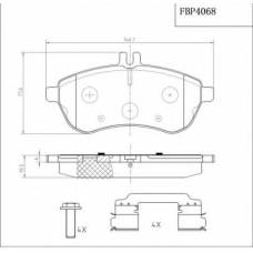 FBP4068 FI.BA Комплект тормозных колодок, дисковый тормоз