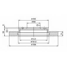 C653-25 ASHUKI Тормозной диск