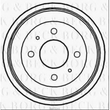 BBR7244 BORG & BECK Тормозной барабан