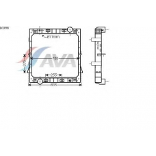 IV2098 AVA Радиатор, охлаждение двигателя