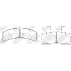 PN0308 NiBK Комплект тормозных колодок, дисковый тормоз