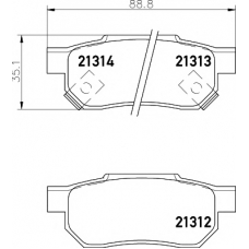 8DB 355 005-731 HELLA PAGID Комплект тормозных колодок, дисковый тормоз