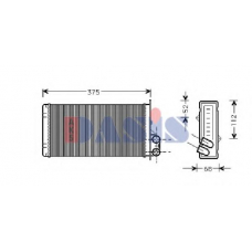 189270N AKS DASIS Теплообменник, отопление салона