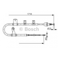 1 987 482 075 BOSCH Трос, стояночная тормозная система