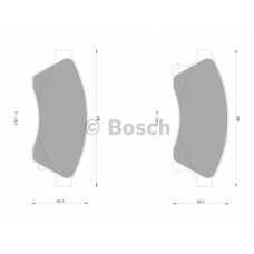 0 986 AB1 042 BOSCH Комплект тормозных колодок, дисковый тормоз