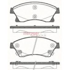 1431.12 METZGER Комплект тормозных колодок, дисковый тормоз