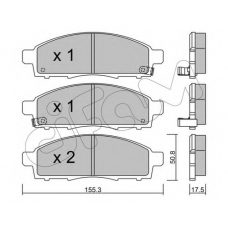 822-791-1 CIFAM Комплект тормозных колодок, дисковый тормоз