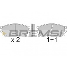 BP2392 BREMSI Комплект тормозных колодок, дисковый тормоз