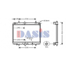 161830N AKS DASIS Радиатор, охлаждение двигателя