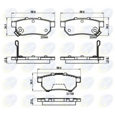 CBP32146 COMLINE Комплект тормозных колодок, дисковый тормоз