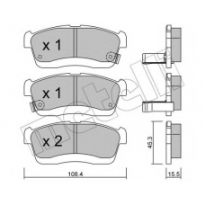 22-0914-0 METELLI Комплект тормозных колодок, дисковый тормоз