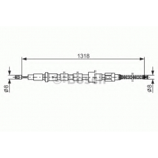 1 987 482 244 BOSCH Трос, стояночная тормозная система