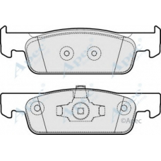 PAD1944 APEC Комплект тормозных колодок, дисковый тормоз