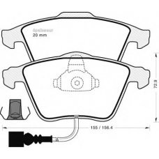 955 MGA Комплект тормозных колодок, дисковый тормоз