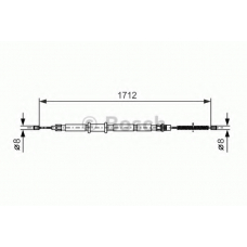 1 987 477 618 BOSCH Трос, стояночная тормозная система